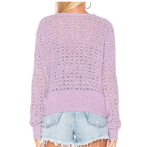 FINAL SALE!  Free People V-Neck Lavender Purple Womens Sweater Size Medium NWT - Picture 2 of 7